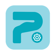 Ícono de la app Pulz Admin: un cuadrado turquesa con un engranaje de configuración